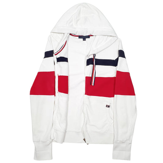 Womens White Tommy Hilfiger Full Zip Jumper