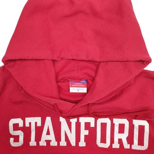 Womens Red Champion Stanford Spellout Hoodie Jumper