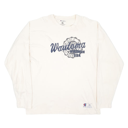 Mens Cream Champion Crewneck Jumper