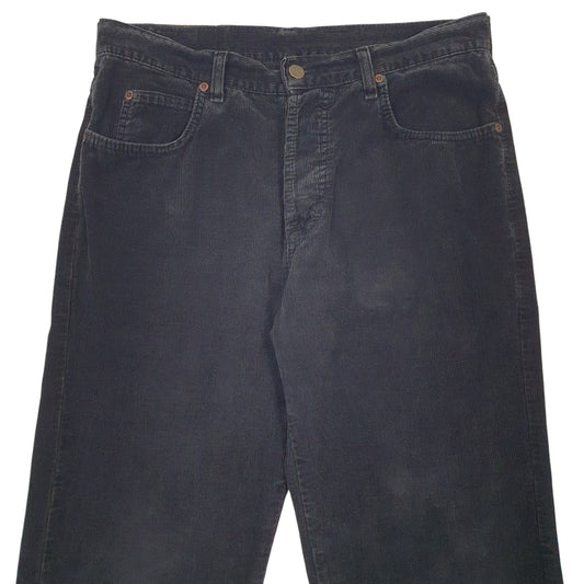 Mens Black Lee Corduroy Trousers