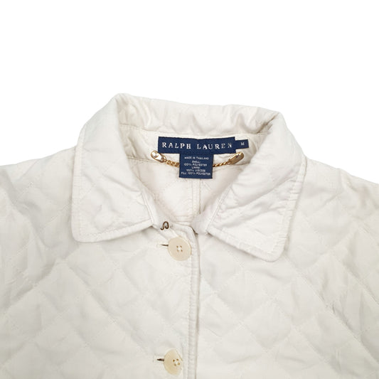 Womens White Ralph Lauren Full Zip Coat