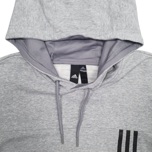 Mens Grey Adidas Hoodie Jumper