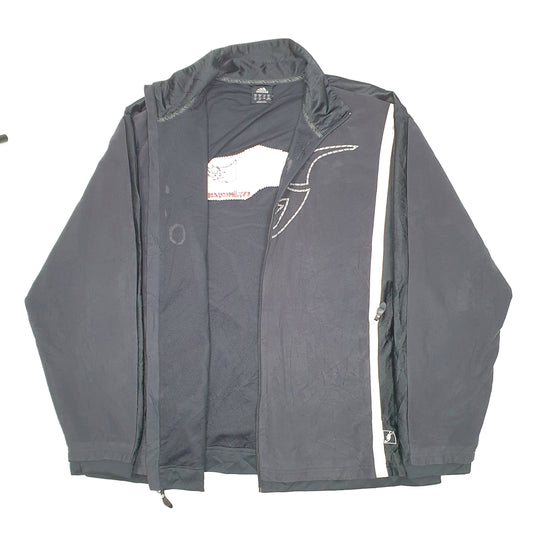 Mens Black Adidas Imhotep Soccer Track Top Full Zip Jumper