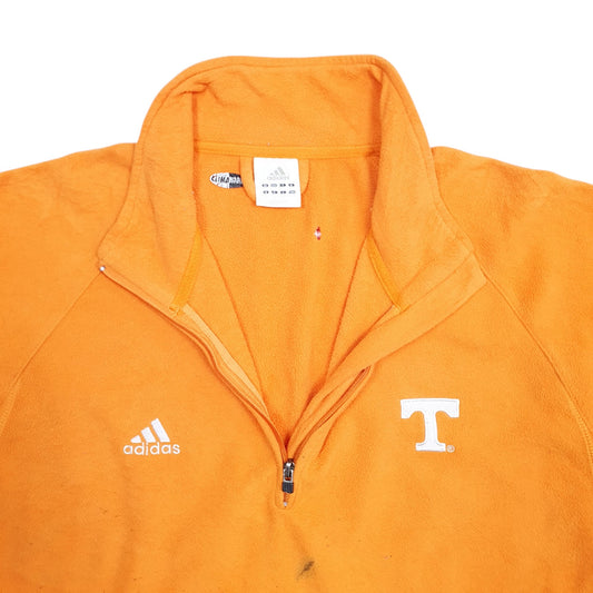 Mens Orange Adidas Quarter Zip Jumper