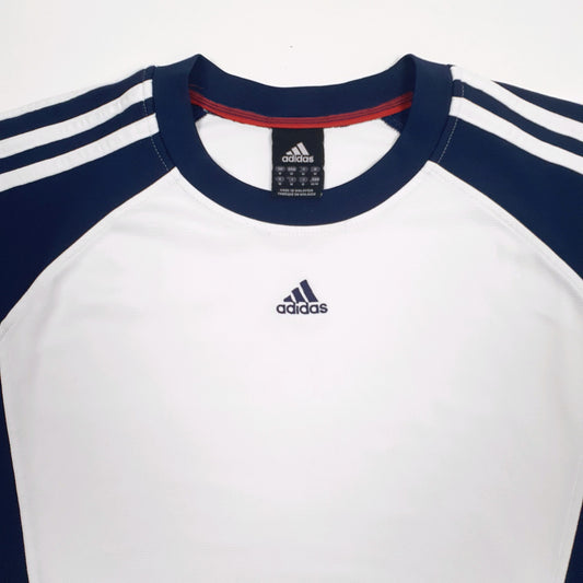 Mens White Adidas Climalite Crewneck Jumper