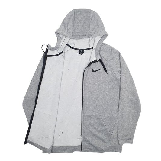 Mens Grey Nike Dri-Fit Active Wear Full Zip Jumper
