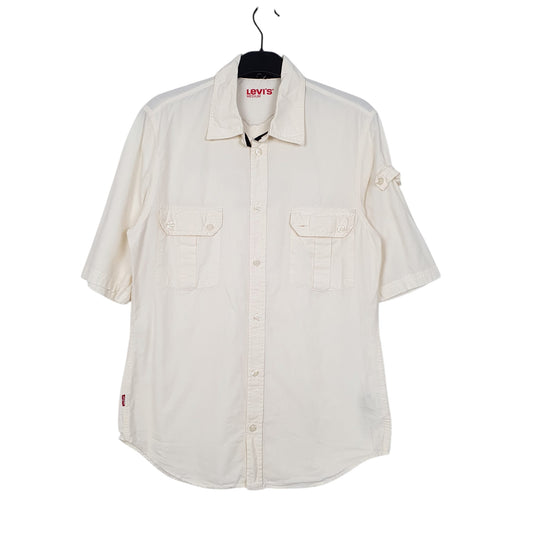 Mens Cream Levis Short Sleeve Shirt