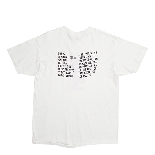 Mens White Hanes Single Stitch Vintage 90s Fremont Womens Baseball Short Sleeve T Shirt