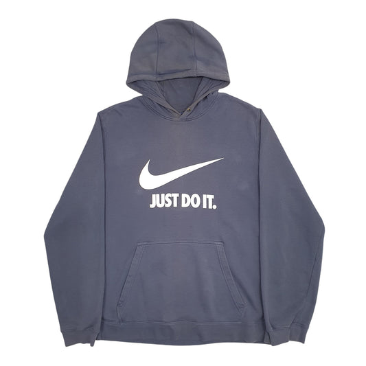 Mens Navy Nike Just Do It Hoodie Jumper