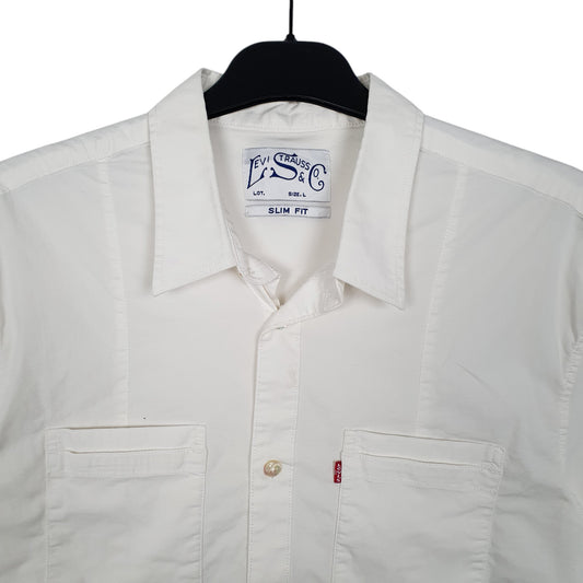 Womens White Levis Short Sleeve Shirt