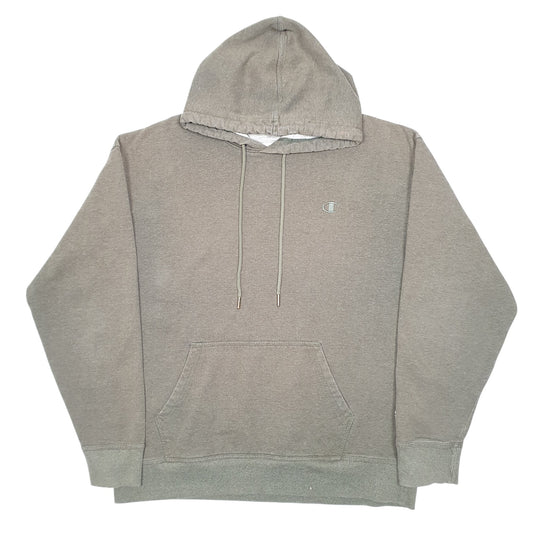 Mens Khaki Champion Hoodie Jumper