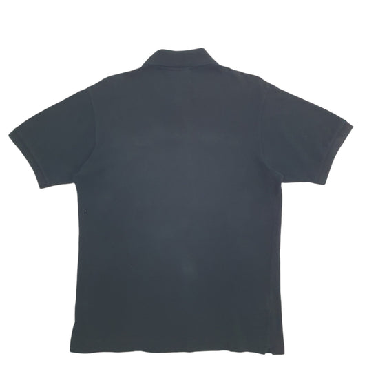 Mens Black Lacoste Short Sleeve Polo Shirt