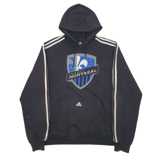 Mens Black Adidas Impact Montreal Hoodie Jumper