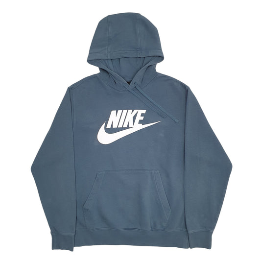Mens Blue Nike Spellout Hoodie Jumper