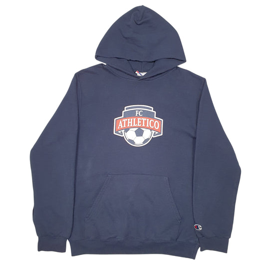 Womens Navy Champion FC Athletico Soccer Football Hoodie Jumper