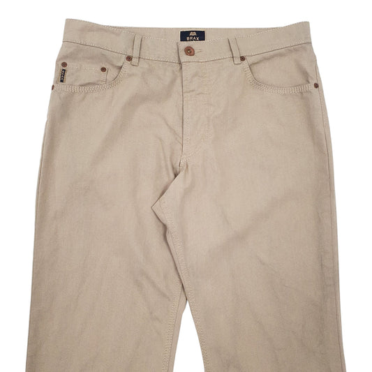 Mens Beige Brax Chino Trousers
