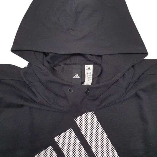 Mens Black Adidas Hoodie Jumper