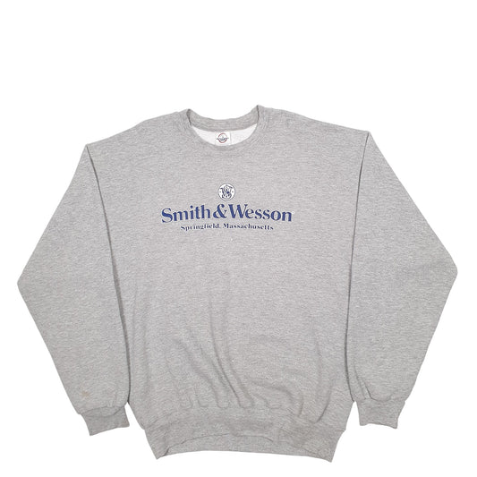 Mens Grey Delta Smith & Wesson Springfield Massachusetts Guns Crewneck Jumper