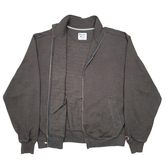 Mens Grey Champion Full Zip Jumper
