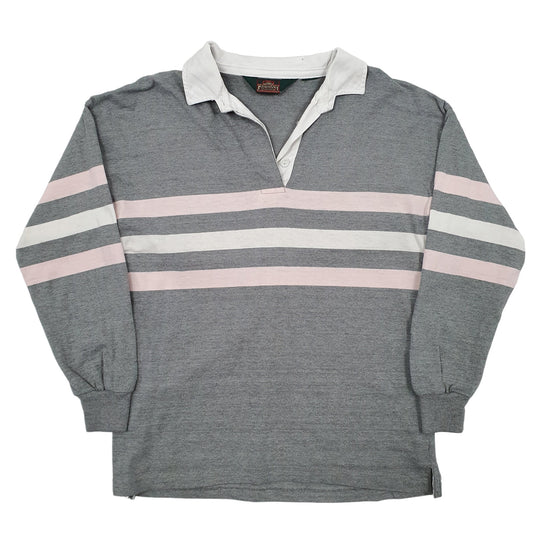 Womens Grey Greatland Sportswear Long Sleeve Polo Shirt