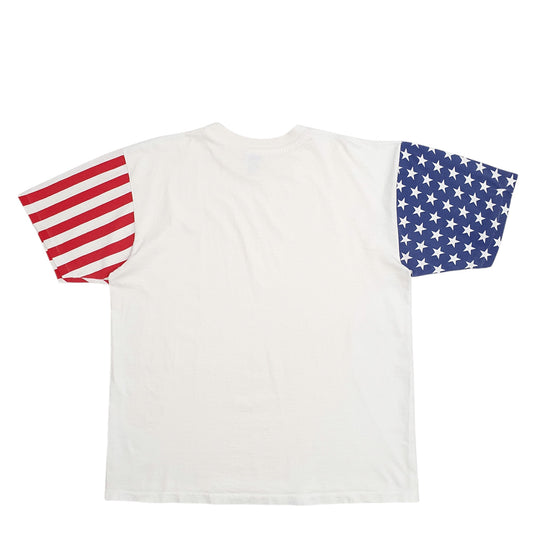 Mens White LA Sportswear Single Stitch Vintage 90s Short Sleeve T Shirt