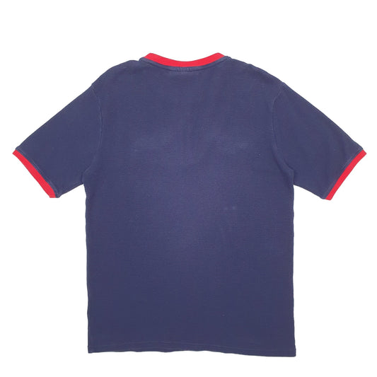 Mens Navy Fila Short Sleeve Polo Shirt