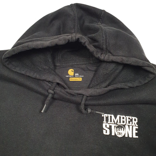 Mens Black Carhartt Workwear Timber Stone Inc Hoodie Jumper