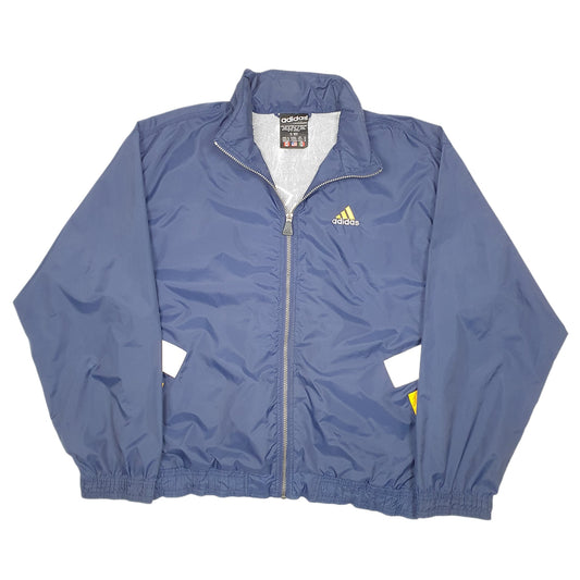 Mens Navy Adidas Vintage Hooded 90s Coat