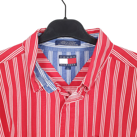 Mens Red Tommy Hilfiger Long Sleeve Shirt