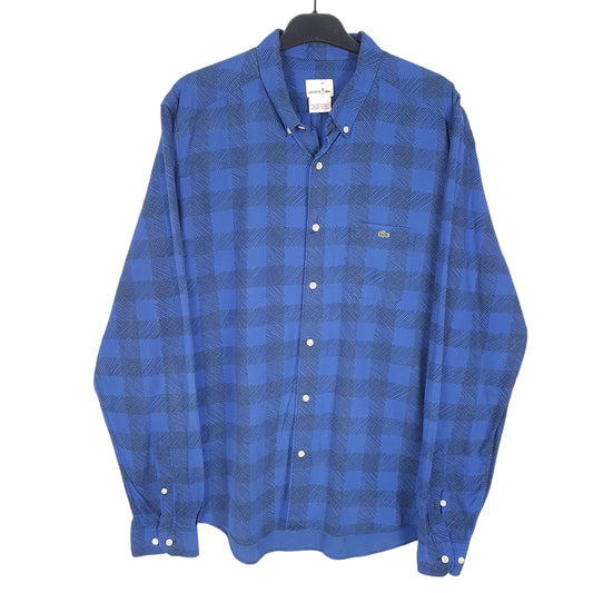 Mens Blue Lacoste Long Sleeve Shirt