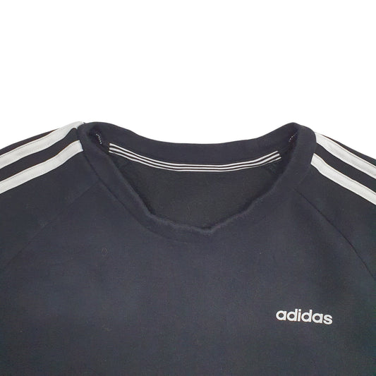 Womens Black Adidas Crewneck Jumper