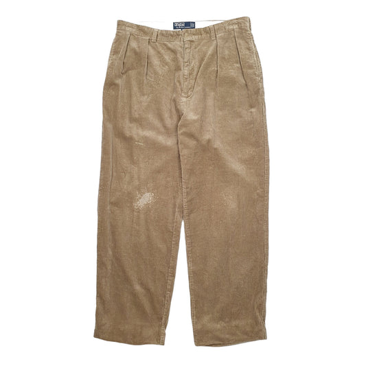 Mens Beige Polo Ralph Lauren Corduroy Trousers