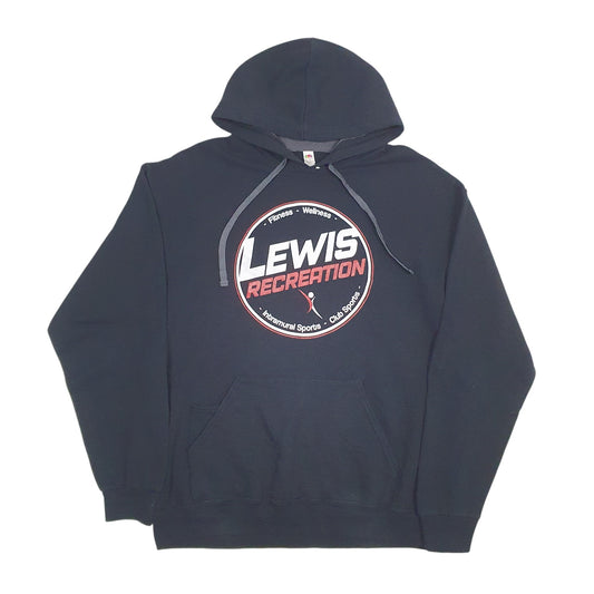 Mens Black Fruit Of The Loom Hoodie Jumper