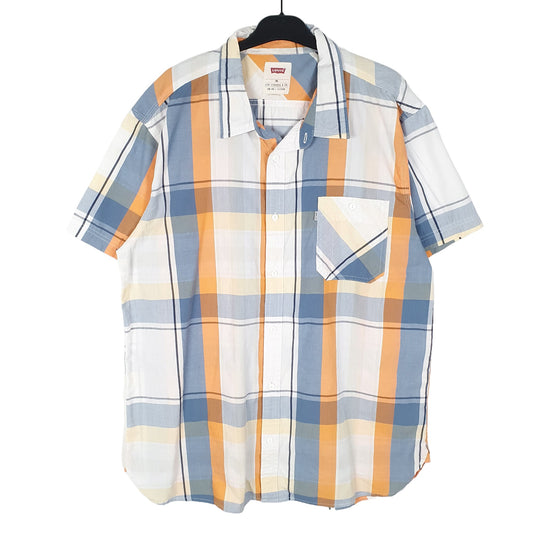 Mens White Levis Casual Summer Short Sleeve Shirt