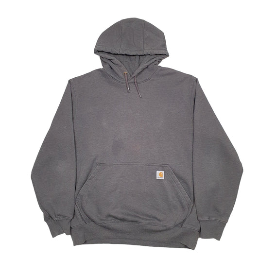 Mens Grey Carhartt Workwear Hoodie Jumper
