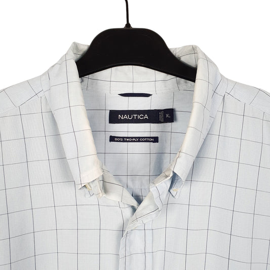 Mens Blue Nautica Long Sleeve Shirt