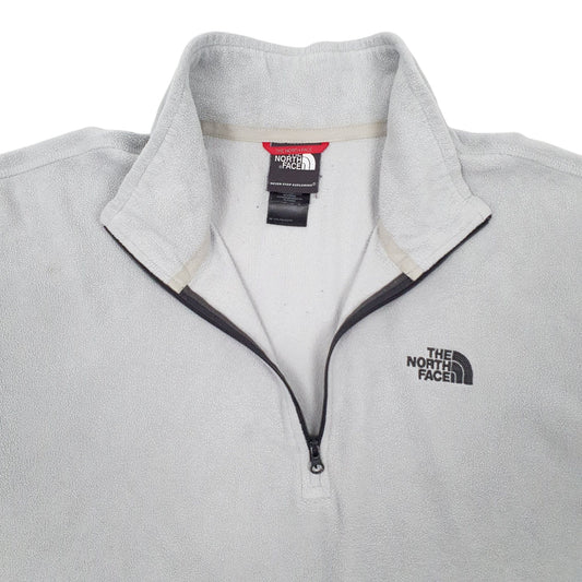 Mens Grey The North Face Quarter Zip Jumper