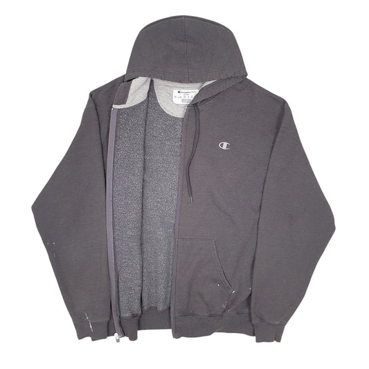 Mens Grey Champion Full Zip Jumper