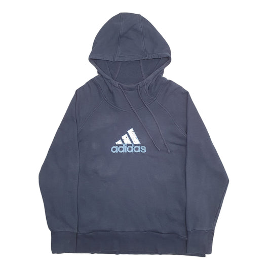 Mens Navy Adidas Spellout Hoodie Jumper