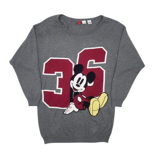Mens Grey Disney Crewneck Jumper