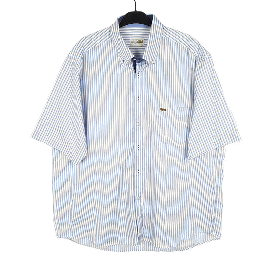 Mens Blue Lacoste Short Sleeve Shirt