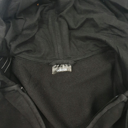 Mens Black Adidas Full Zip Jumper