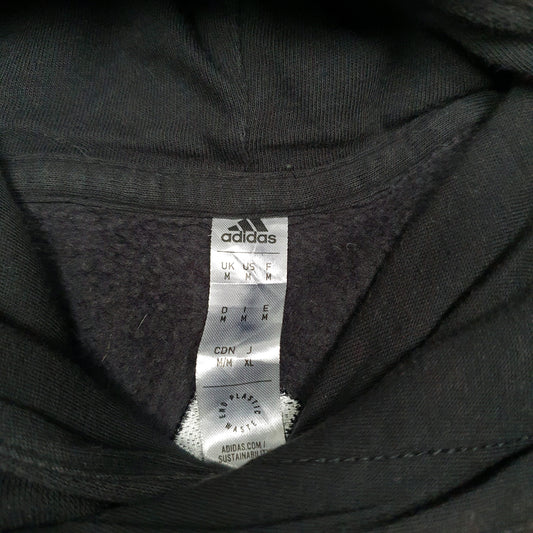 Mens Black Adidas Spellout Hoodie Jumper