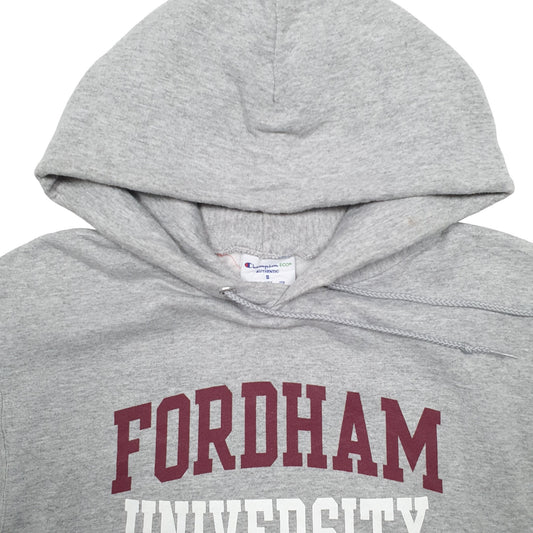 Mens Grey Champion Fordham University USA College Hoodie Jumper