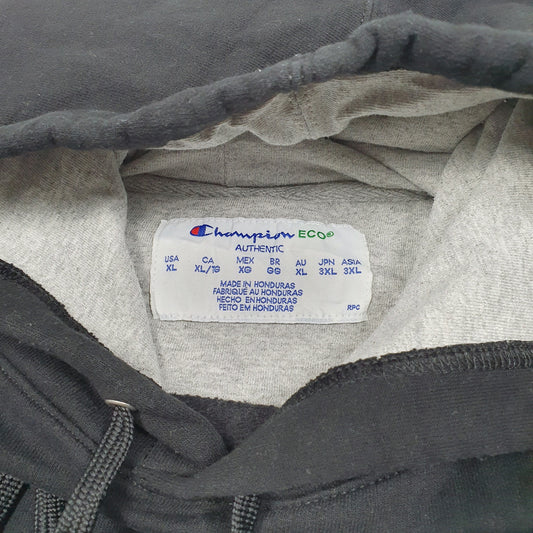 Mens Black Champion Hoodie Jumper