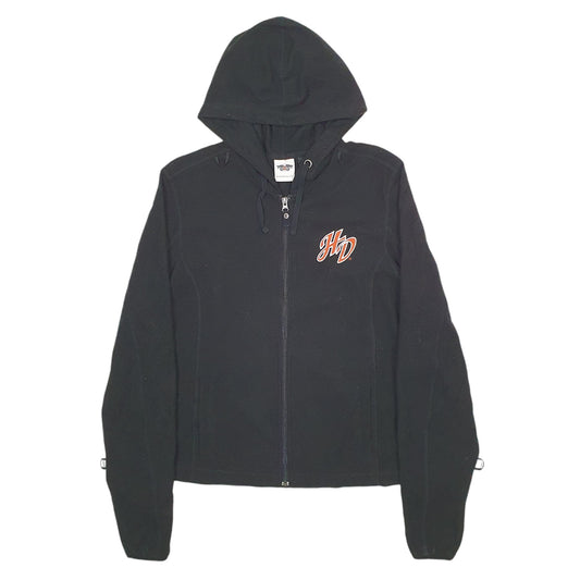 Womens Black Harley Davidson Full Zip Jumper