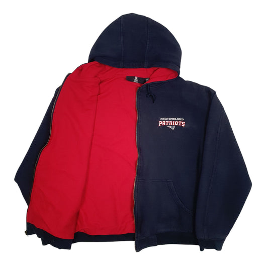 Mens Navy Reebok NFL New England Patriots Full Zip Jumper
