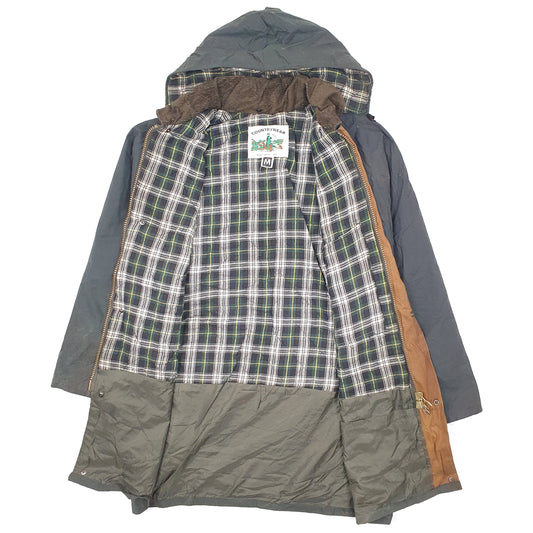 Mens Green Country Wear Hooded Coat