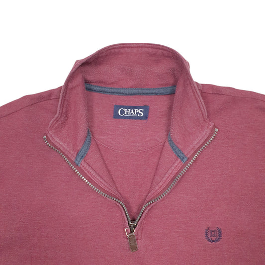 Mens Burgundy Ralph Lauren Quarter Zip Jumper