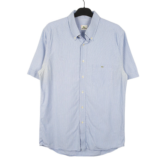 Mens Blue Lacoste Short Sleeve Shirt